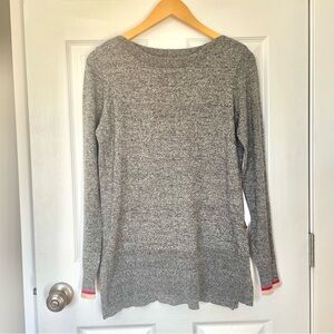 Roots Cabin Salt & Pepper Tunic Sweater Grey Pullover Academia Casual Staple M